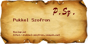 Pukkel Szofron névjegykártya